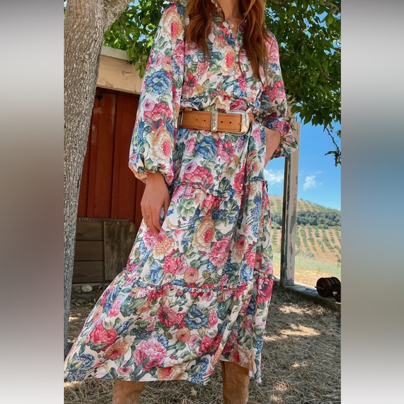 Show Me Your MuMu Dresses & Skirts - Floral Maxi Dress Button Up NWT